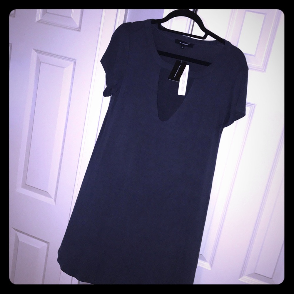 NWT soft navy SMU dress with cut out